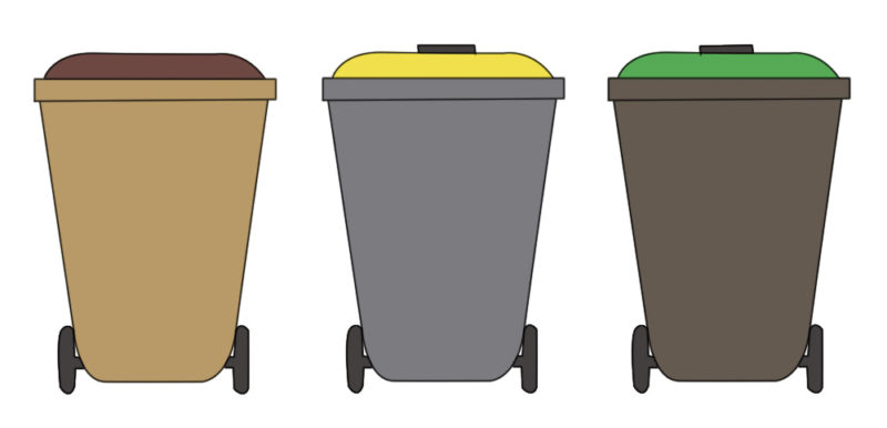 Les différentes poubelles à Courbevoie