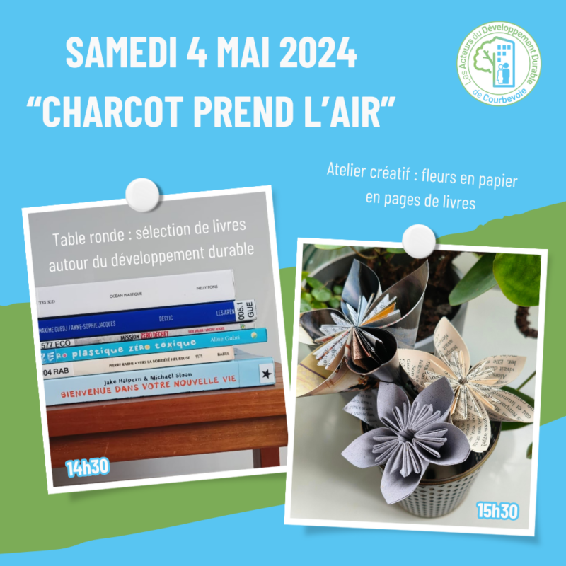 [Agenda] Charcot prend l'air : 2 animations éco-responsables à ne pas manquer